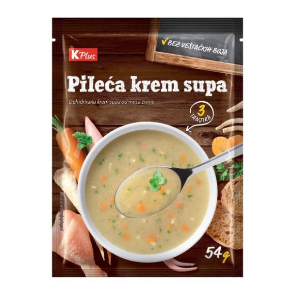 Krem supa K PLUS pileća 54g