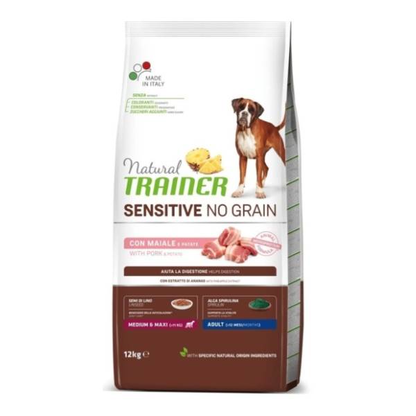 NATURAL TRAINER Sensitive hrana za pse bez glutena pork 12kg