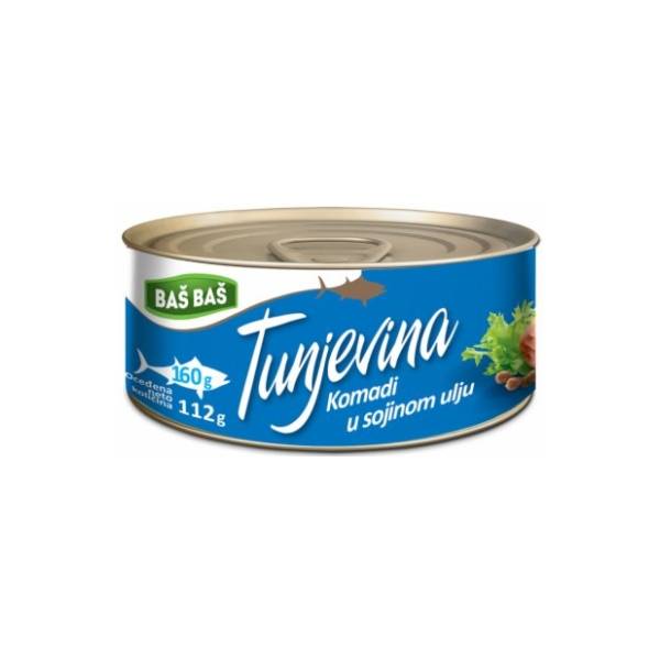 Tunjevina BAŠ BAŠ komadi u sojinom ulju 160g