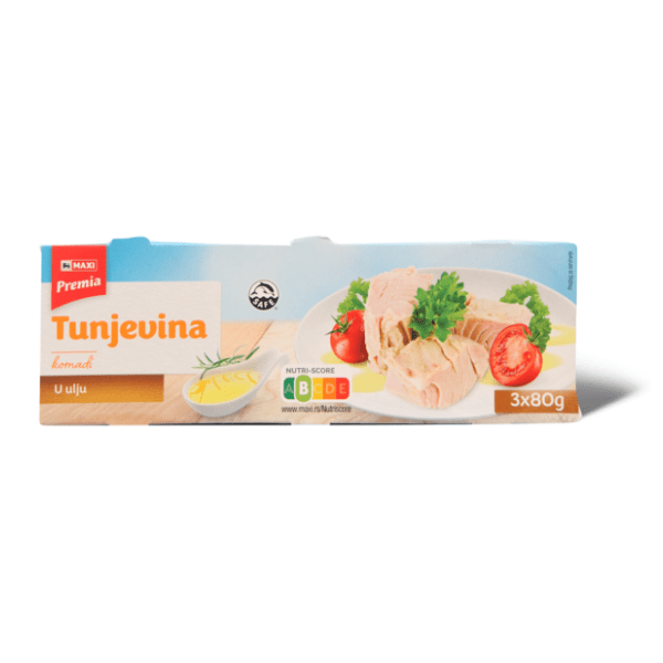 Tunjevina PREMIA komadi u biljnom ulju 3x80g