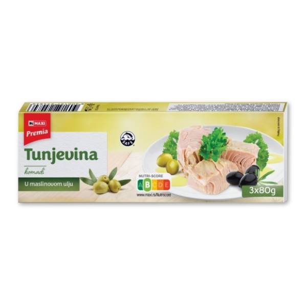 Tunjevina PREMIA komadi u maslinovom ulju 3x80g