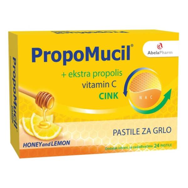 ABELA PHARM Propomucil pastile med i limun 24kom