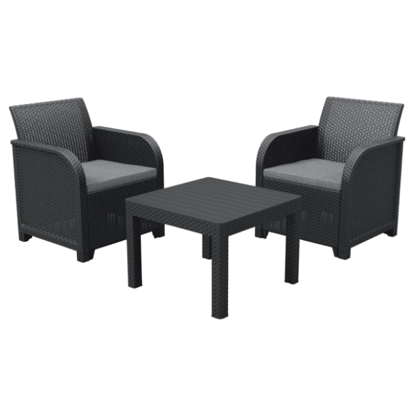 Balkonski set KETER Rosalie CU 249588	grafit