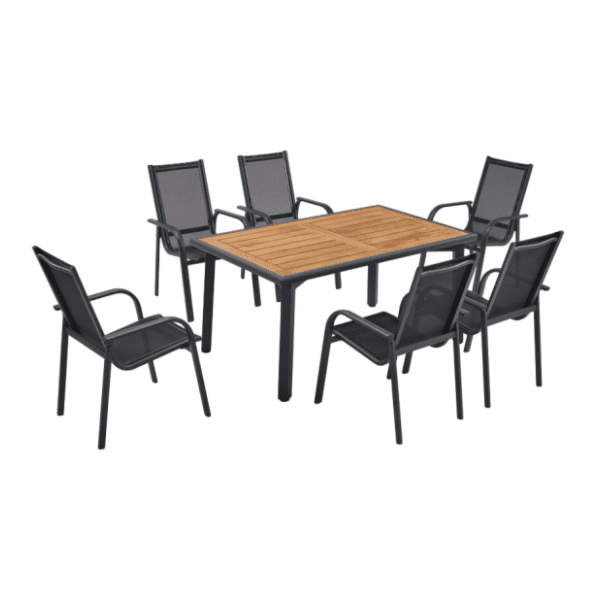 Baštenski set HANAH HOME Berlin anthracite wooden	