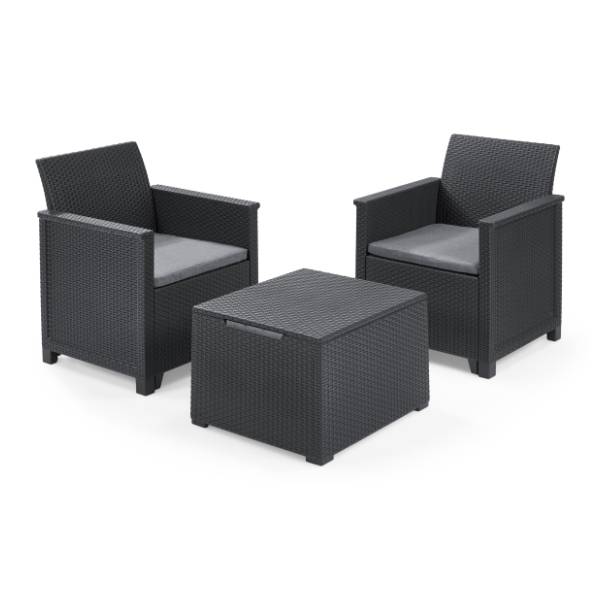 Baštenski set KETER Elodie CU 254094 sa box stolom grafit