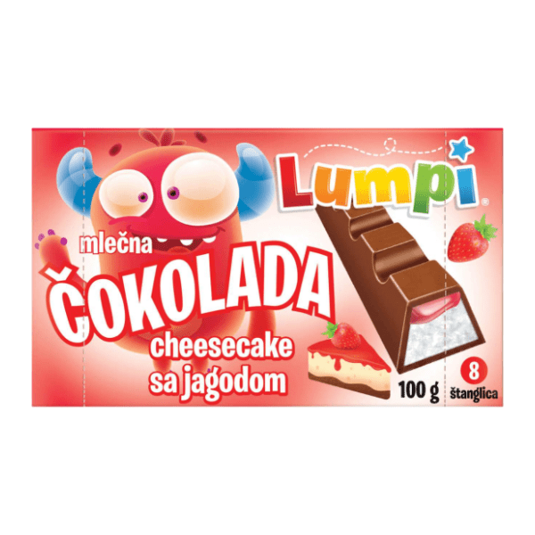 Čokolada LUMPI cheescake sa jagodom 100g