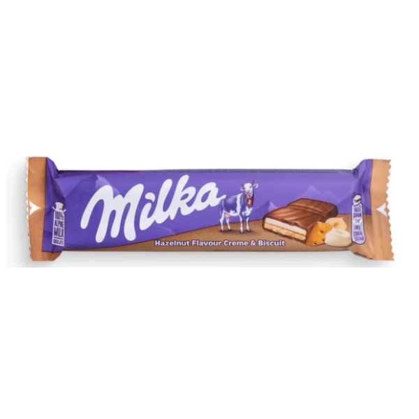 Čokoladica MILKA Hazelnut cream & biscuit 46g