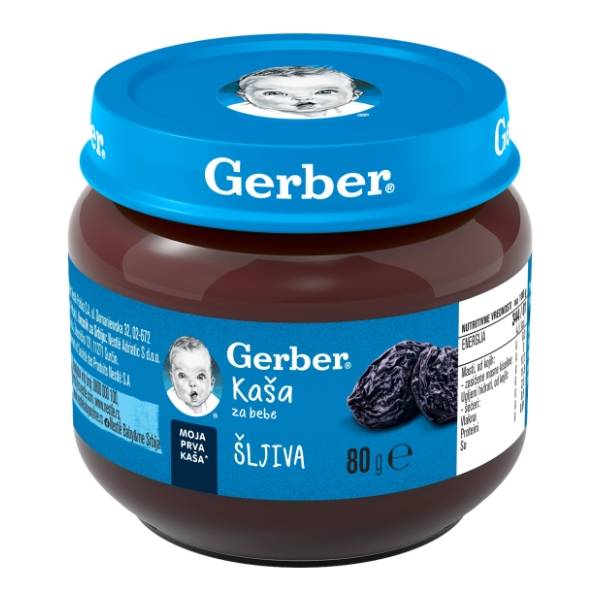 GERBER kašica suva šljiva 80g