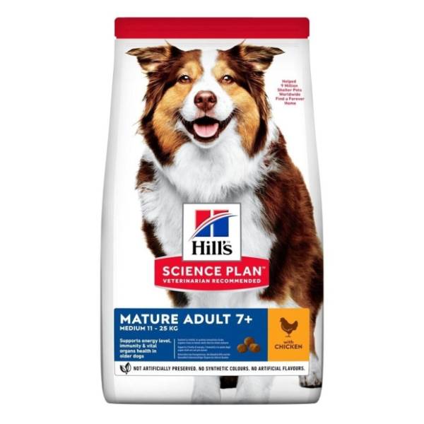 HILL'S Science Plan mature adult 7+ medium piletina 14kg