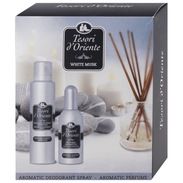 TESORI D'ORIENTE set Beli mošus (dezodorans 150ml i parfem 100ml)