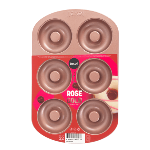 TEXELL modla za krofne 6 rupa Rose Gold TPRG-K321