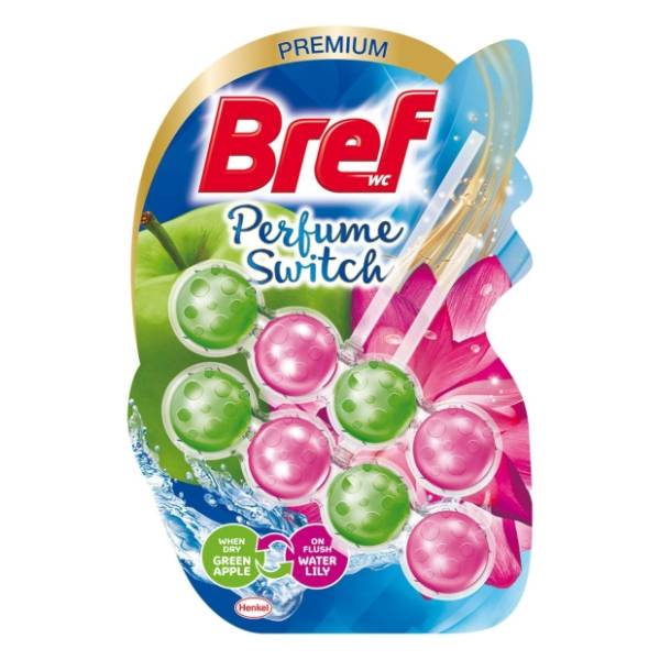 WC osveživač BREF Green apple water lily 2x50g