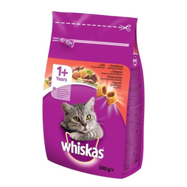 WHISKAS Adult briketi za mačke govedina 300g