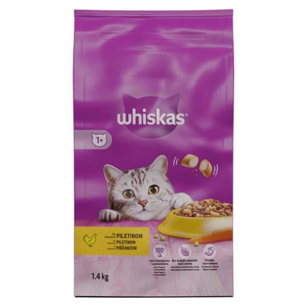 WHISKAS briketi za mačke piletina 1,4kg