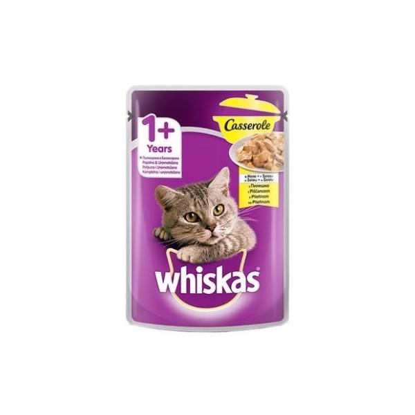 WHISKAS Casserole hrana za mačke piletina 85g