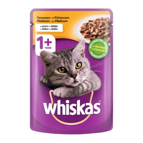 WHISKAS hrana za mačke piletina u želeu 100g