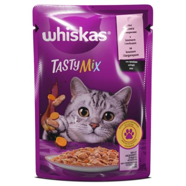 WHISKAS Tasty mix hrana za mačke losos 4x85g