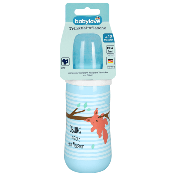 BABYLOVE flašica sa slamčicom 330ml 1kom (više vrsta)