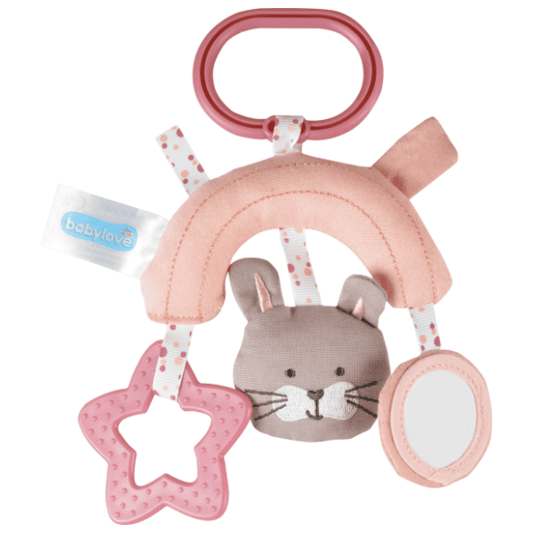 BABYLOVE igračka za kačenje roze