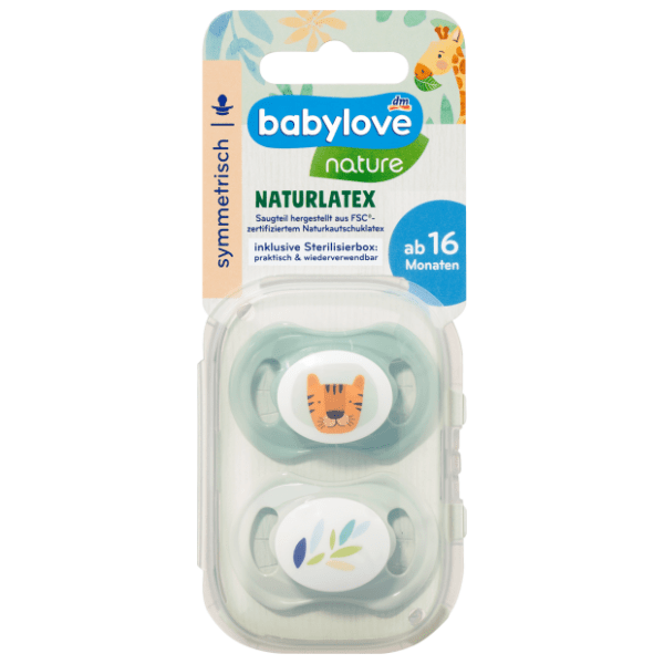 BABYLOVE Nature laža simetrična Naturlatex (16m+) 2kom