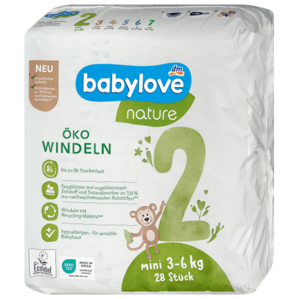 BABYLOVE pelene nature 2 mini 28kom