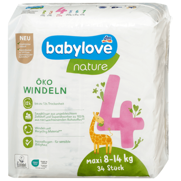 BABYLOVE pelene nature 4 maxi 34kom