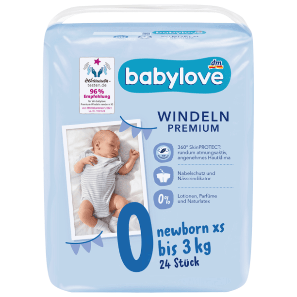 BABYLOVE pelene newborn 0 XS 24kom