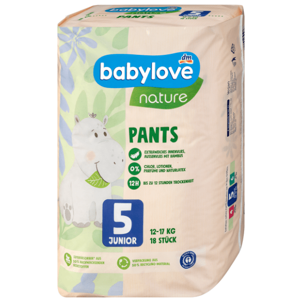 BABYLOVE pelene pants nature 5 junior 18kom