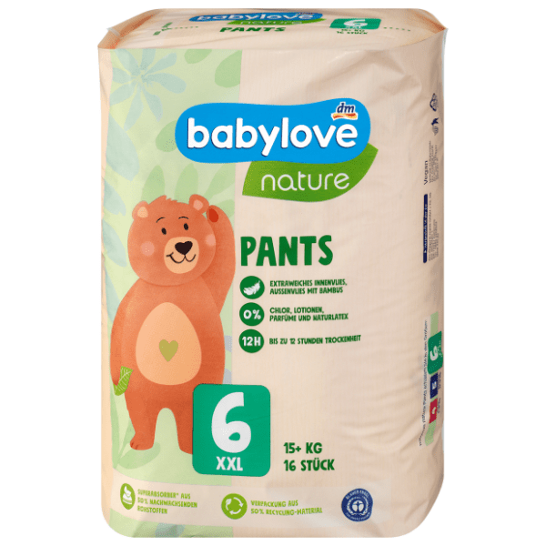 BABYLOVE pelene pants nature 6 XXL 16kom