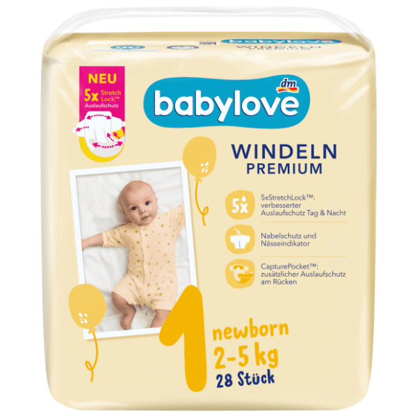 BABYLOVE pelene premium 1 newborn 28kom