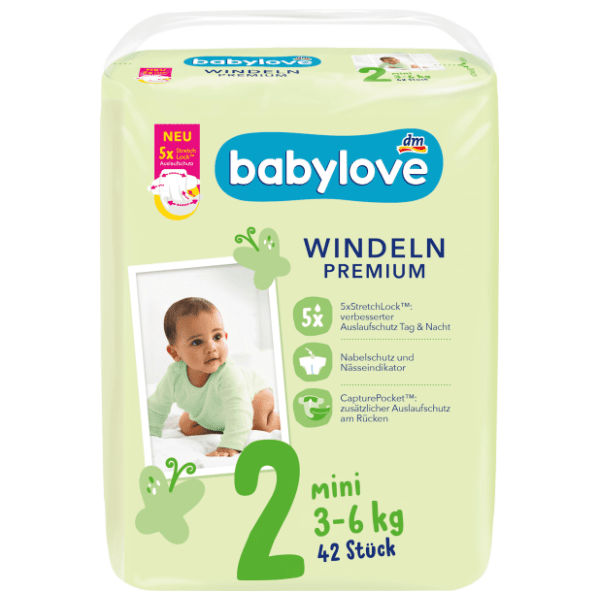 BABYLOVE pelene premium 2 mini 42kom