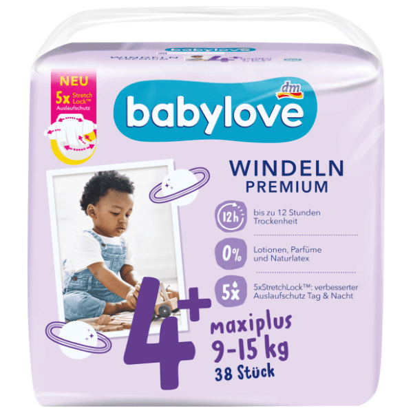 BABYLOVE pelene premium 4+ maxiplus 38kom