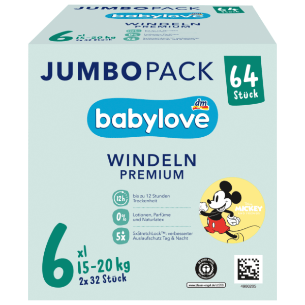 BABYLOVE pelene premium JP 6 XL 64kom