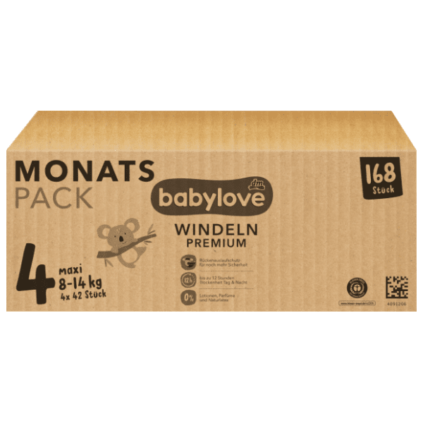 BABYLOVE pelene premium MP 4 maxi 168kom