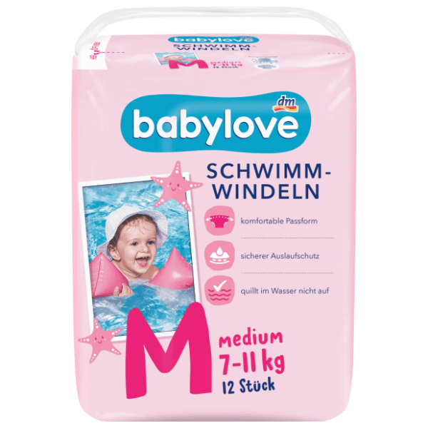 BABYLOVE pelene za plivanje M medium 12kom