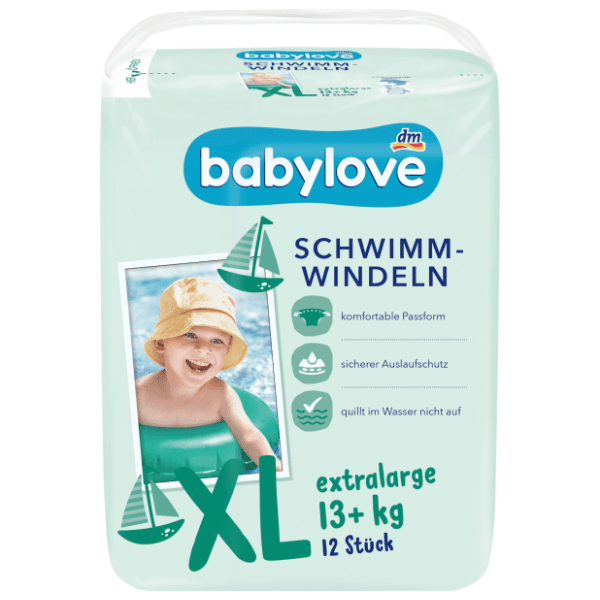 BABYLOVE pelene za plivanje XL extralarge 12kom