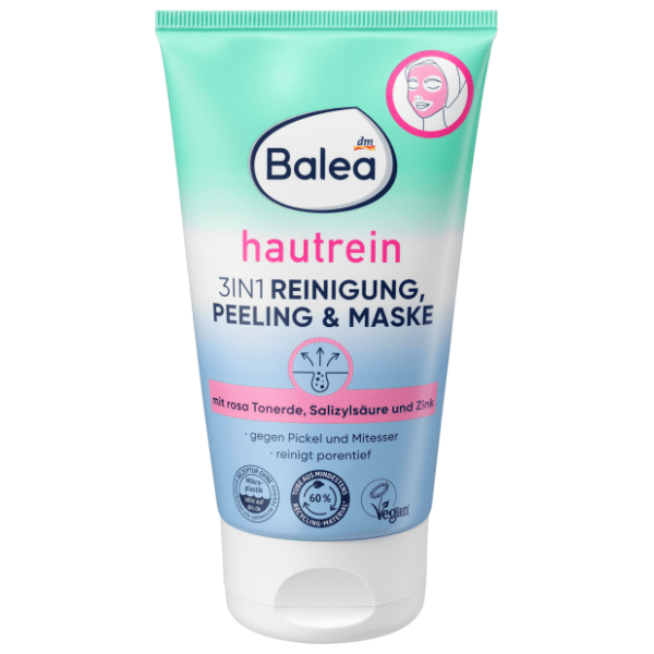 BALEA piling maska za lice sa roze glinom 3u1 150ml