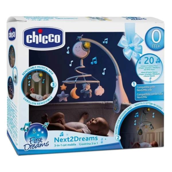 CHICCO vrteška Next 2 dreams plava