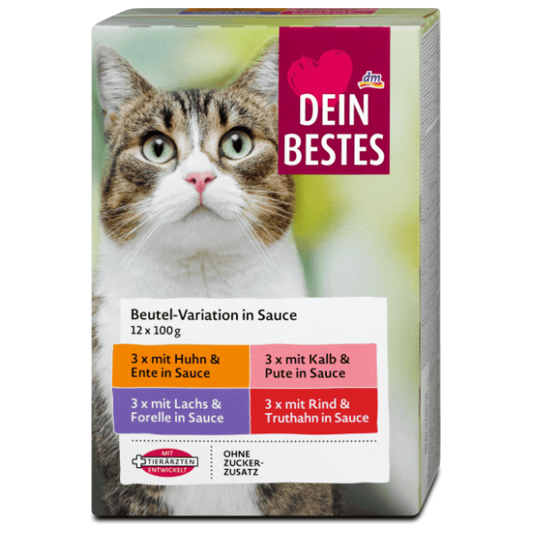 DEIN BESTES hrana za odrasle mačke meso i riba u sosu 1,2kg