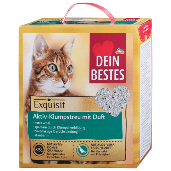 DEIN BESTES pesak za mačke sa aktivnim ugljem i aloe verom 6l