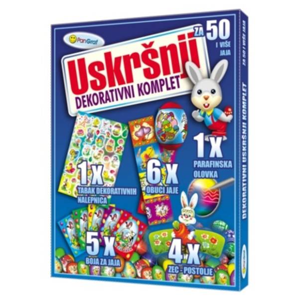 Uskršnji dekorativni komplet za 50 jaja PANGRAF