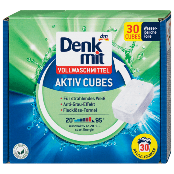 DENKMIT Aktiv cubes kapsule za beli veš 30kom
