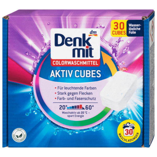 DENKMIT Aktiv cubes kockice deterdženta za obojen veš 30kom