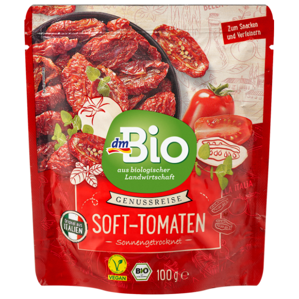 DM BIO sušeni paradajz sa soli, vinsko sirće i začini 100g