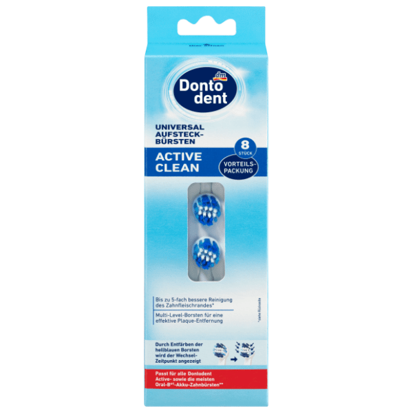 DONTODENT Active clean nastavak za električnu četkicu 8kom
