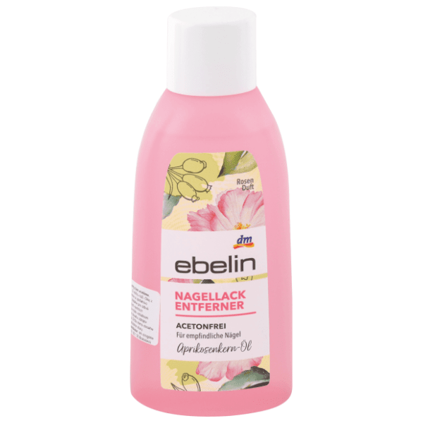 EBELIN odstranjivač laka za nokte bez acetona ruža 200ml