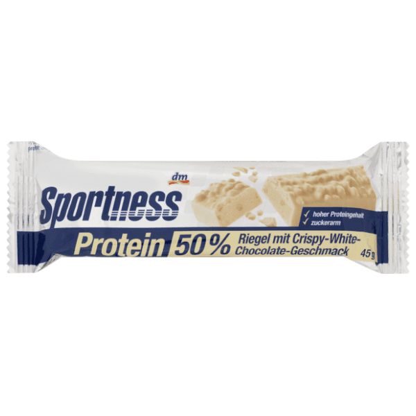 Energetska štanglica SPORTNESS 50% proteina bela čokolada 45g
