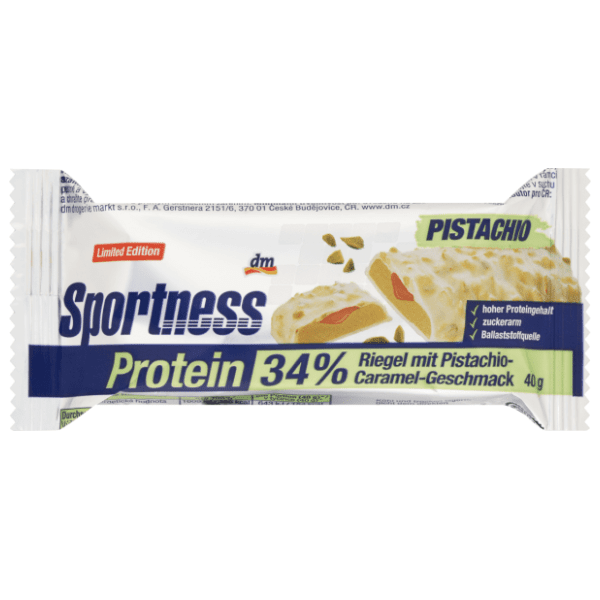 Proteinska štanglica SPORTNESS pistaći i karamela 40g