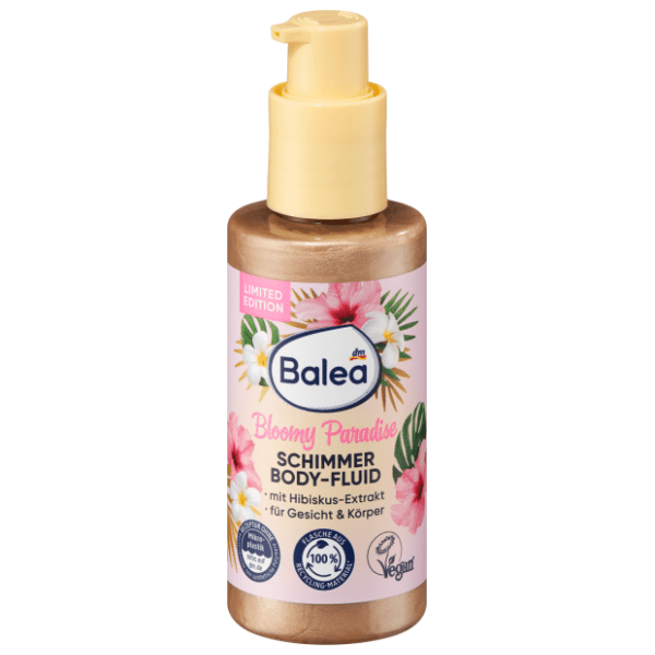 Fluid za lice i telo BALEA Bloomy paradise sa šljokicama 75ml