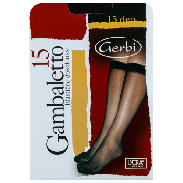 GERBI Gambaletto dokolenice 15den crne